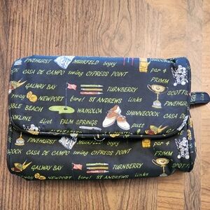 Nicole Miller New York Golf Themed Makeup Bag
